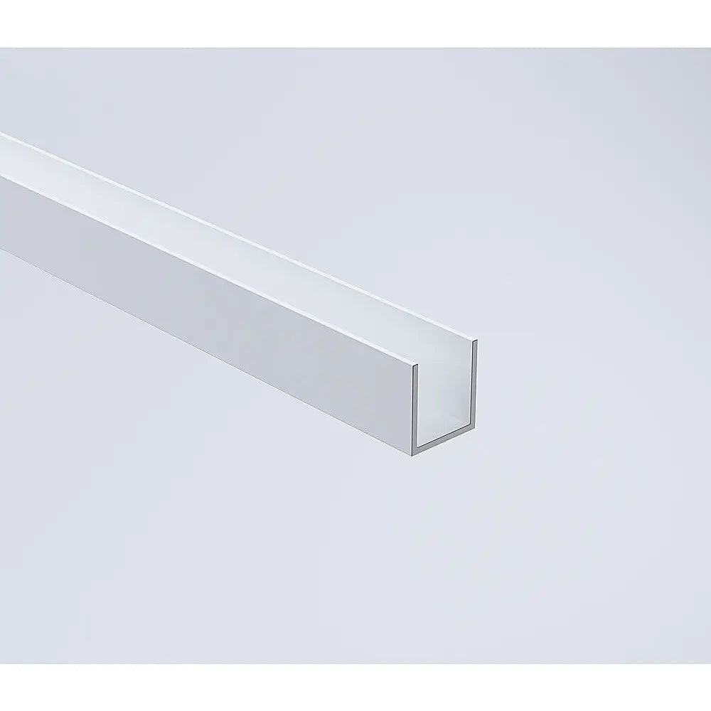 80cm Reeded Single Shower Glass Screen with White Wall Channel & Square Pole - Furniture > Bathroom > Shower Heads &