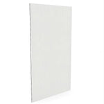 80cm Reeded Single Shower Glass Screen with White Wall F-Brackets - Furniture > Bathroom > Shower Heads & Screens