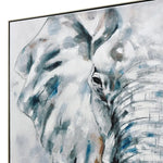 80X120cm Azure Tusker Champagne Framed Hand Painted Canvas Wall Art - Home & Garden > Wall Art
