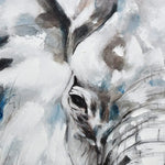 80X120cm Azure Tusker Champagne Framed Hand Painted Canvas Wall Art - Home & Garden > Wall Art