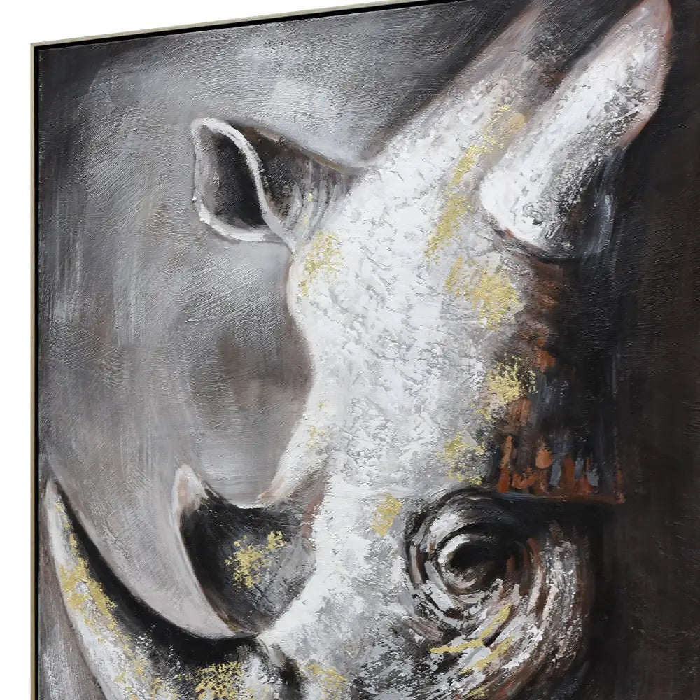 80X120cm Golden Titan Champagne Framed Hand Painted Canvas Wall Art - Home & Garden > Wall Art