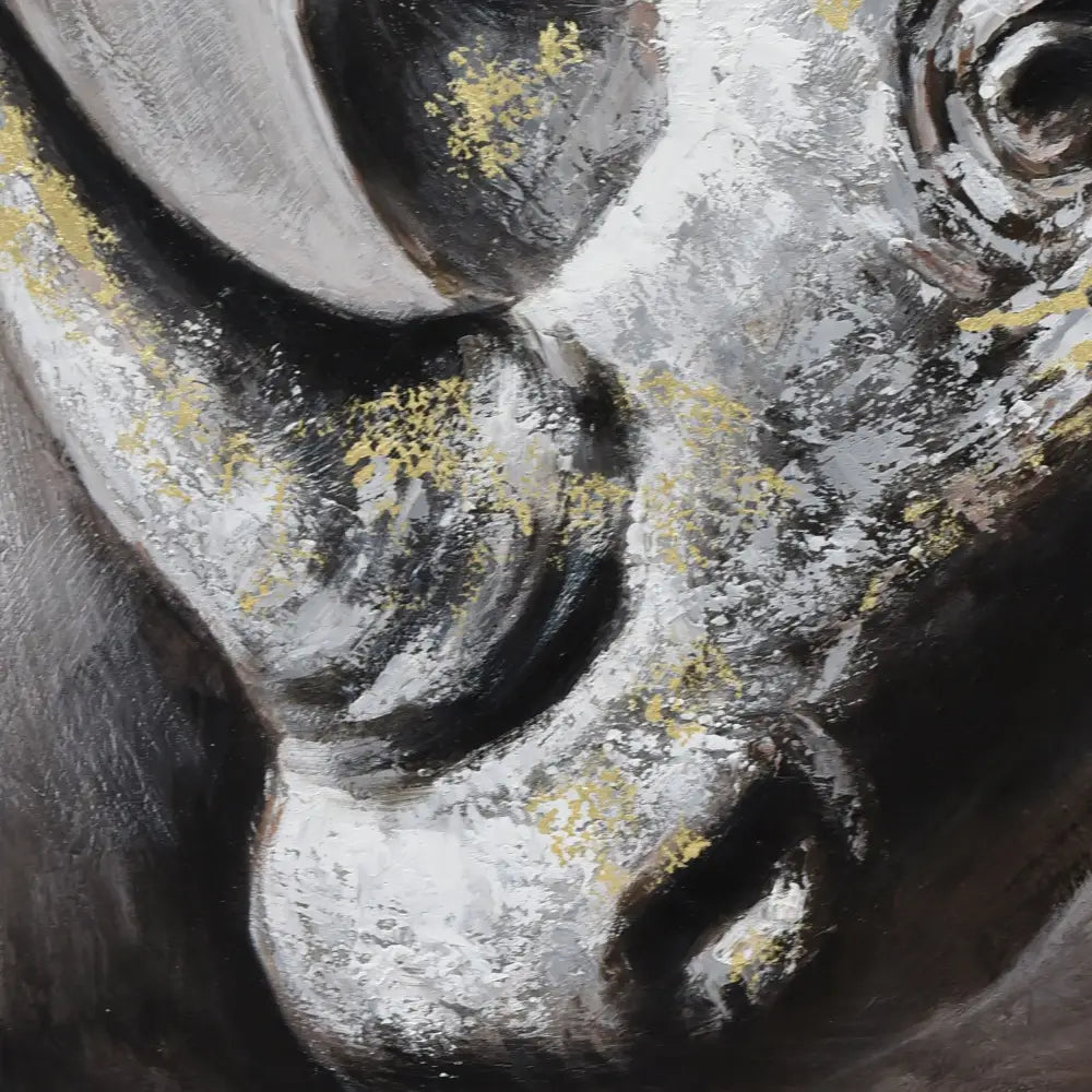 80X120cm Golden Titan Champagne Framed Hand Painted Canvas Wall Art - Home & Garden > Wall Art