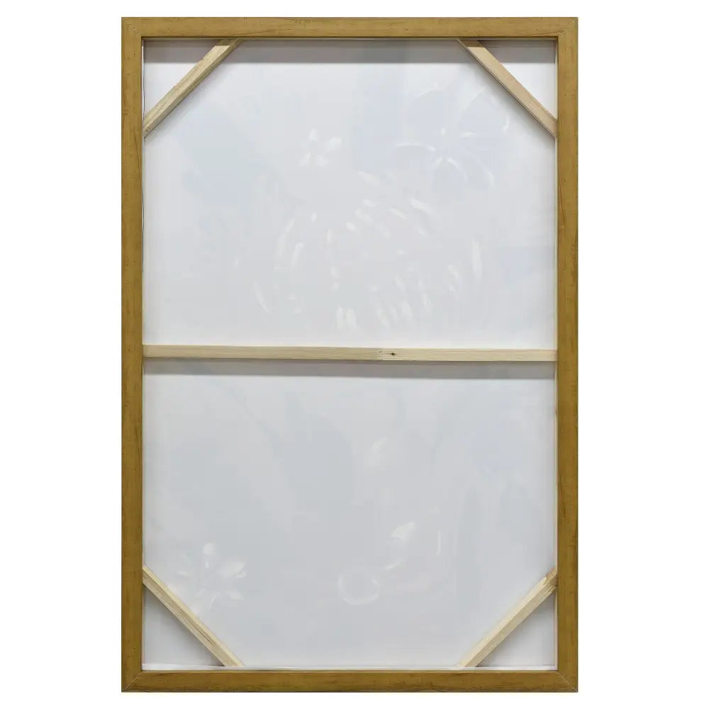 80X120cm Native Bloom Dark Wood Framed Canvas Wall Art - Home & Garden > Wall Art