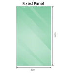 80x200cm Single Shower Glass Screen with Chrome Wall & Floor Channel - Furniture > Bathroom > Shower Heads & Screens