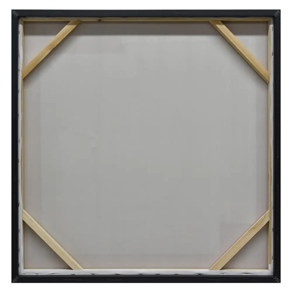 80X80cm Panorama Dimensions II Black Framed Hand Painted Canvas 3D Wall Art - Home & Garden > Wall Art