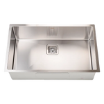 810x505mm Handmade 1.5mm Stainless Steel Undermount / Topmount Kitchen Sink with Square Waste - Furniture > Bathroom >