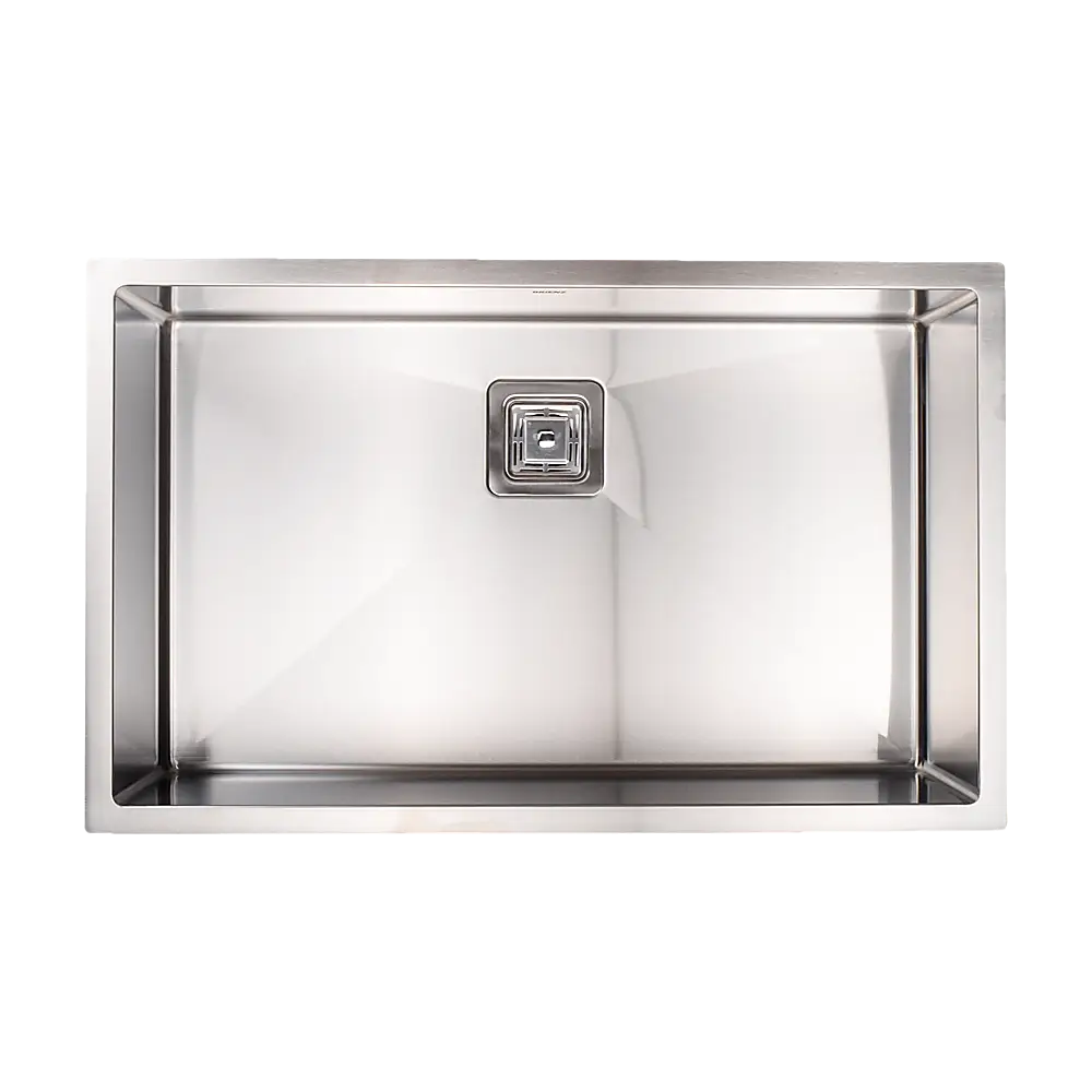 810x505mm Handmade 1.5mm Stainless Steel Undermount / Topmount Kitchen Sink with Square Waste - Furniture > Bathroom >