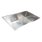 810x505mm Handmade 1.5mm Stainless Steel Undermount / Topmount Kitchen Sink with Square Waste - Furniture > Bathroom >