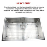 810x505mm Handmade 1.5mm Stainless Steel Undermount / Topmount Kitchen Sink with Square Waste - Furniture > Bathroom >