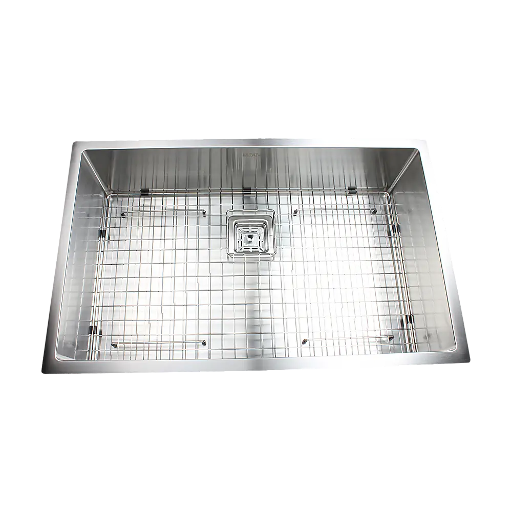 810x505mm Handmade 1.5mm Stainless Steel Undermount / Topmount Kitchen Sink with Square Waste - Furniture > Bathroom >