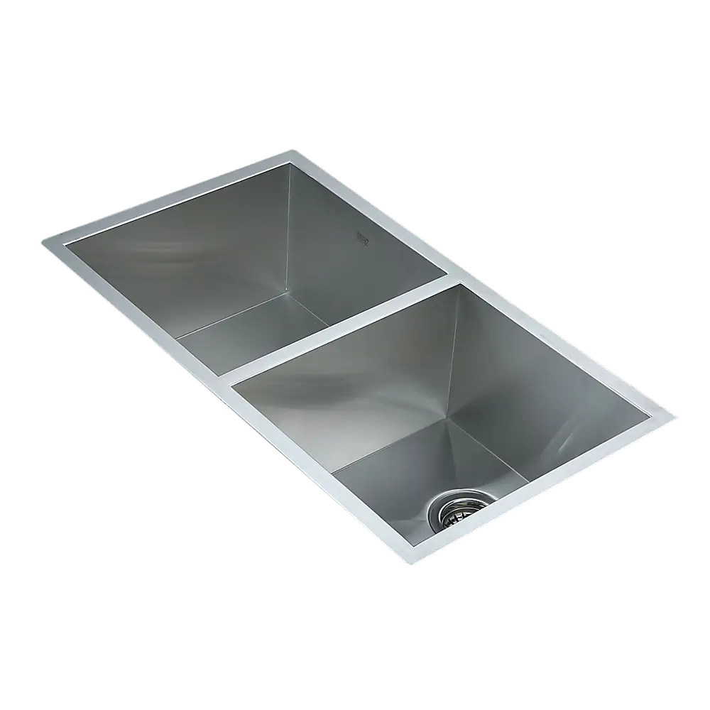 820x457mm Handmade Stainless Steel Undermount / Topmount Kitchen Laundry Sink with Waste - Furniture > Bathroom > Sinks
