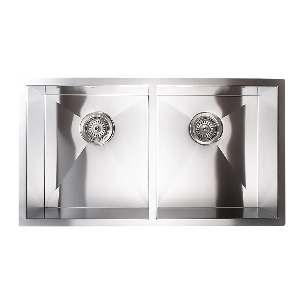 820x457mm Handmade Stainless Steel Undermount / Topmount Kitchen Laundry Sink with Waste - Furniture > Bathroom > Sinks