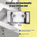 820x457mm Handmade Stainless Steel Undermount / Topmount Kitchen Laundry Sink with Waste - Furniture > Bathroom > Sinks