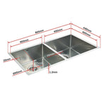 865x440mm Handmade Stainless Steel Undermount / Topmount Kitchen Sink with Waste - Furniture > Bathroom > Sinks