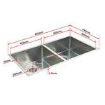 865x440mm Handmade Stainless Steel Undermount / Topmount Kitchen Sink with Waste - Furniture > Bathroom > Sinks