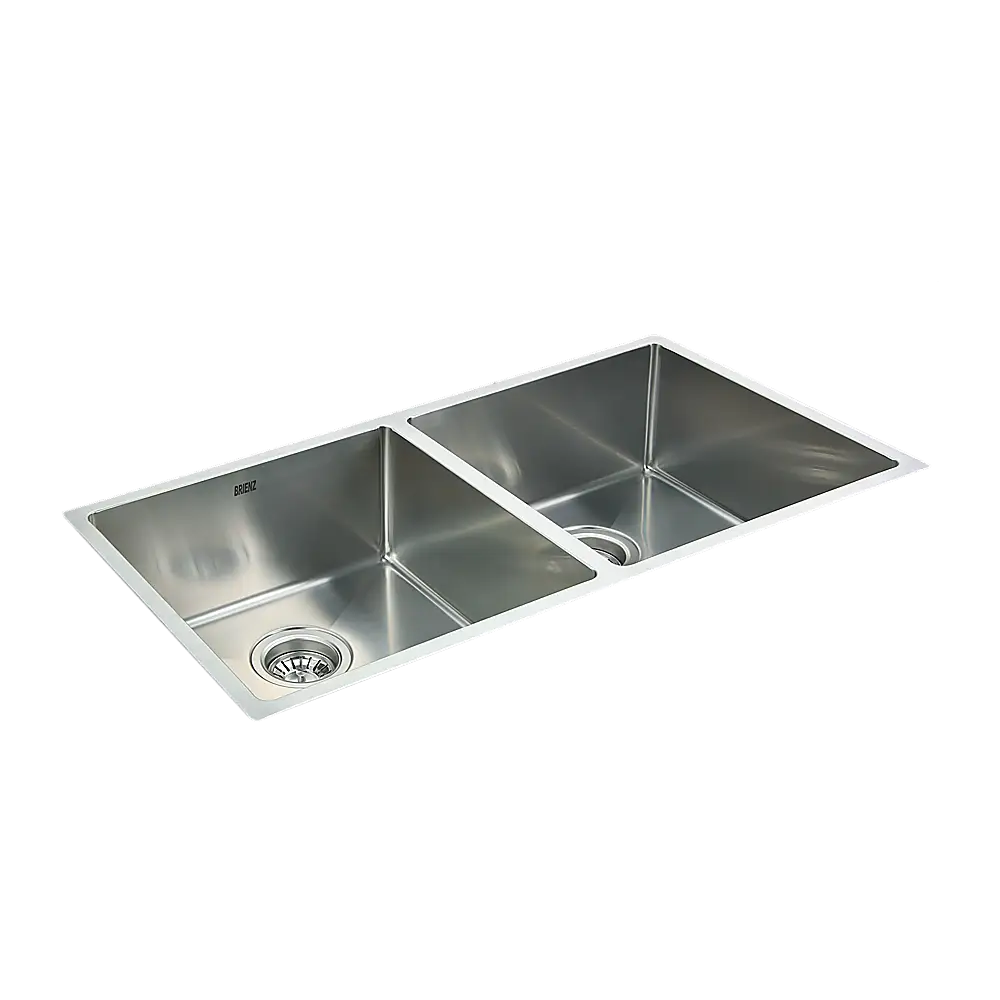 865x440mm Handmade Stainless Steel Undermount / Topmount Kitchen Sink with Waste - Furniture > Bathroom > Sinks