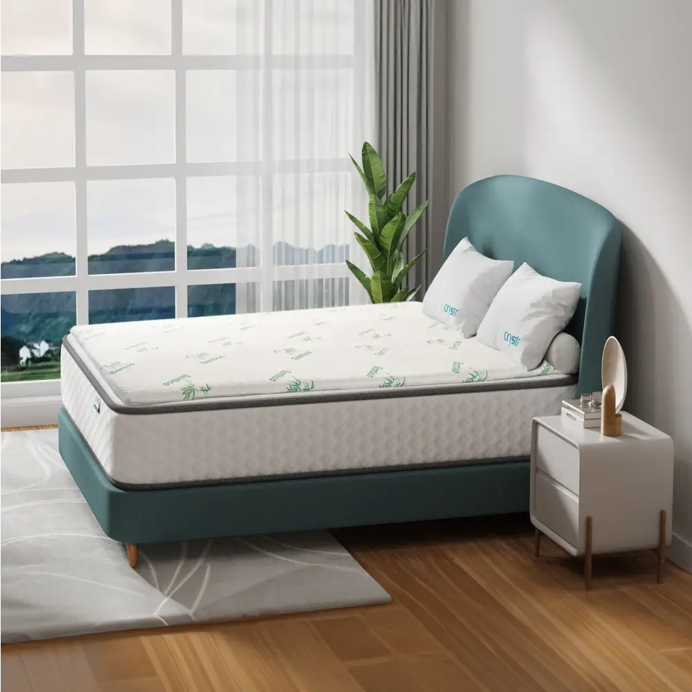 8cm Memory Foam Mattress Topper with Bamboo Cover - Double - Furniture > Mattresses > Mattress Toppers