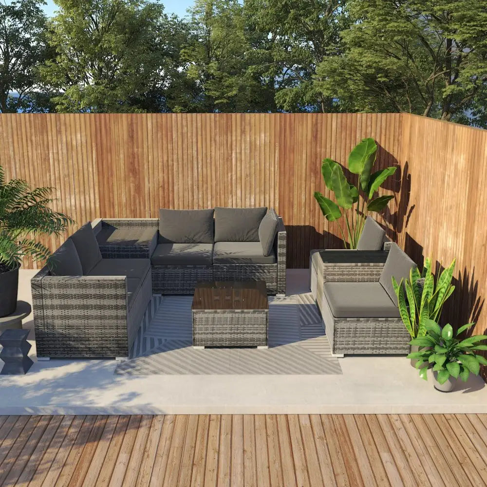 9-Piece Outdoor Setting - Furniture > Outdoor