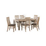 9 Pieces Dining Suite 210cm Large Size Dining Table & 8X Chairs with Solid Acacia Wooden Base in Oak Colour - Furniture