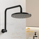 9’’ Rain Shower Head Overhead High-pressure Swivel Black - Home & Garden > Bathroom Accessories