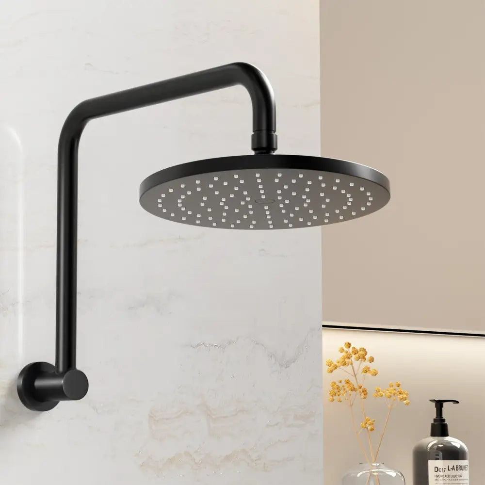 9’’ Rain Shower Head Overhead High-pressure Swivel Black - Home & Garden > Bathroom Accessories