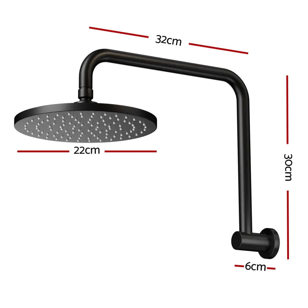 9’’ Rain Shower Head Overhead High-pressure Swivel Black - Home & Garden > Bathroom Accessories