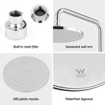 9’’ Rain Shower Head Overhead High-pressure Swivel Chrome - Furniture > Bathroom > Shower Heads & Screens