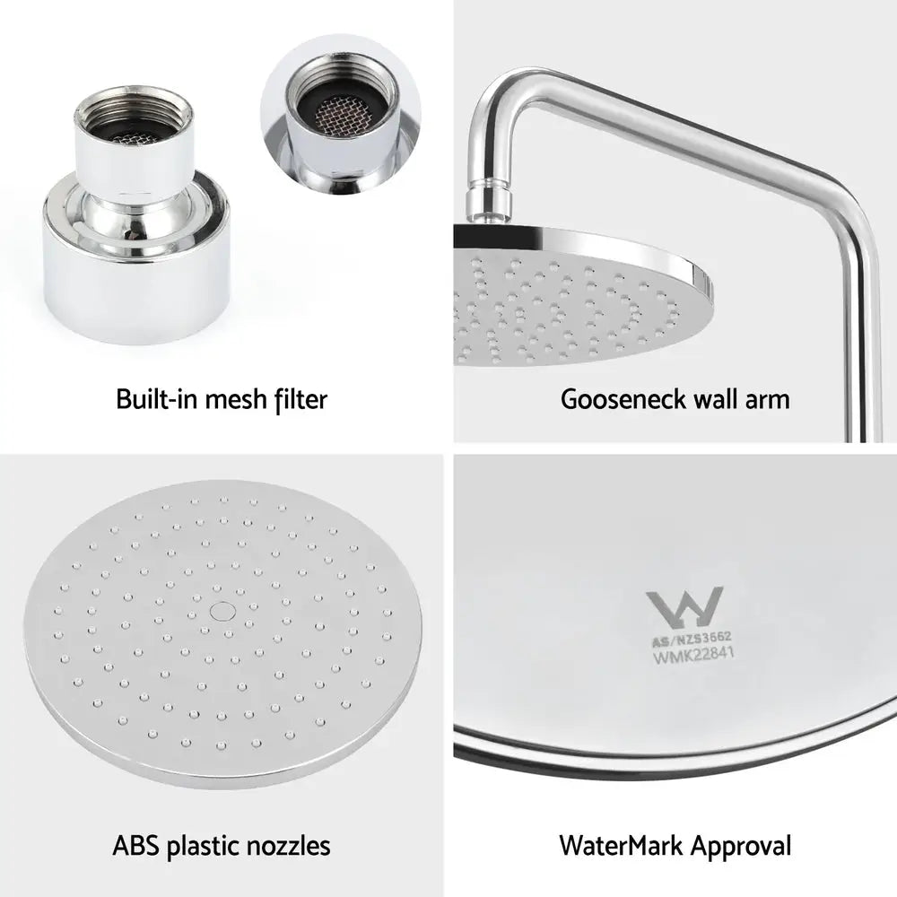 9’’ Rain Shower Head Overhead High-pressure Swivel Chrome - Furniture > Bathroom > Shower Heads & Screens