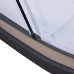 90 x 90cm Black Rounded Sliding 6mm Curved Shower Screen with White Base - Furniture > Bathroom > Shower Heads & Screens