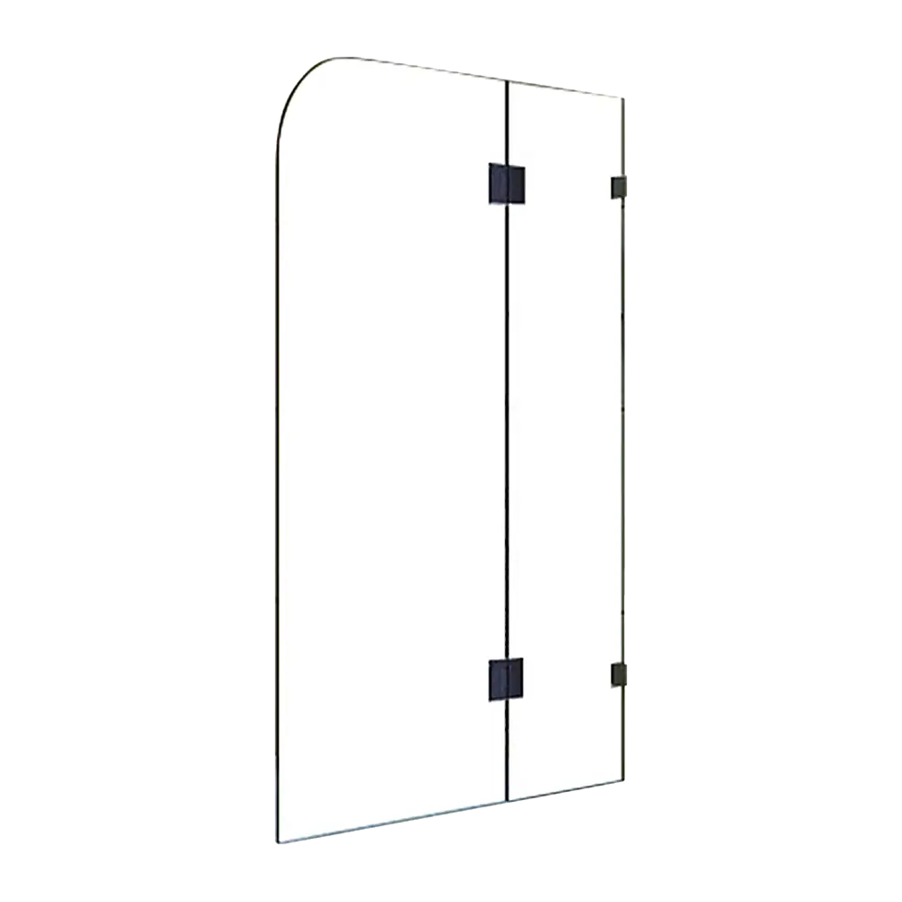 900 x 1450mm Frameless Bath Panel 10mm Glass Shower Screen By Della Francesca - Furniture > Bathroom > Shower Heads &