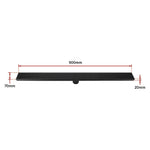 900mm Bathroom Shower Black Grate Drain w/Centre outlet Floor Waste Square Pattern - Home & Garden > DIY > Kitchen &