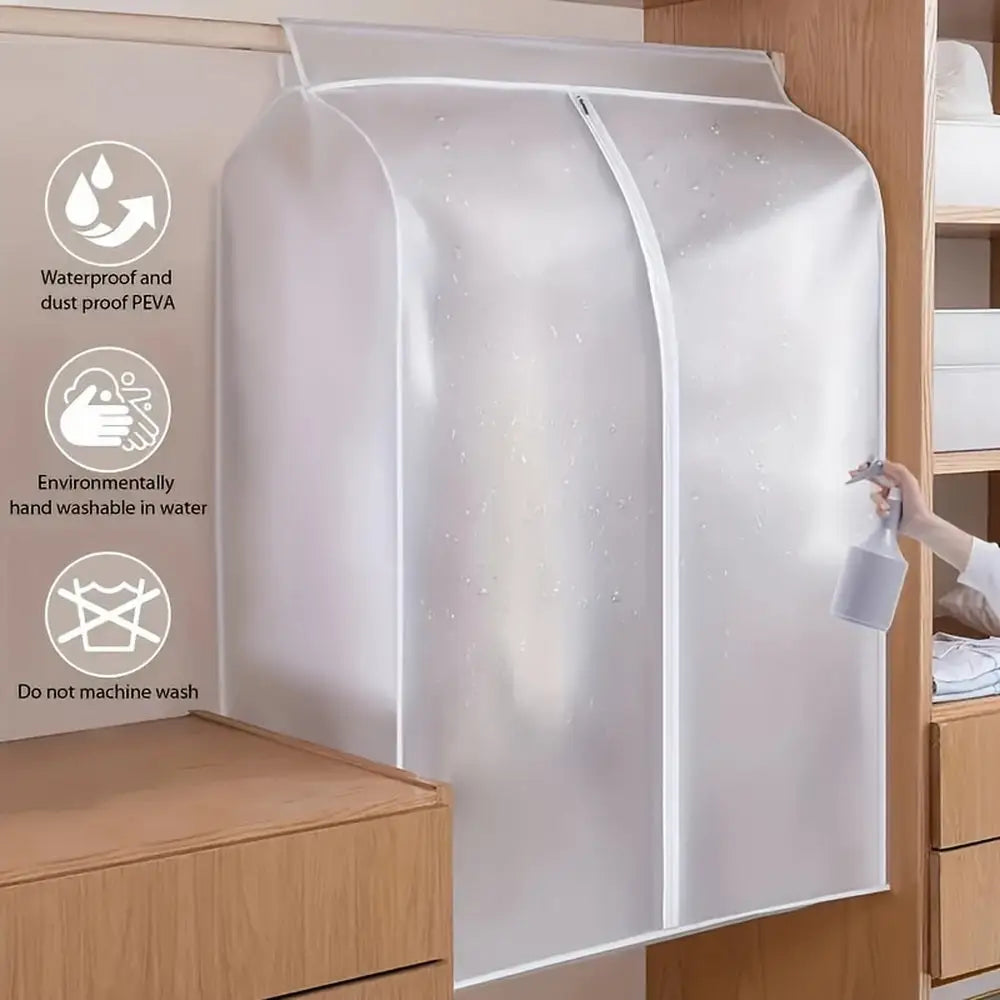 90cm Clothes Dust Cover Wardrobe Cloth Cover Clothes Storage Bag For Garments Suits Dresses Coats - Home & Garden >