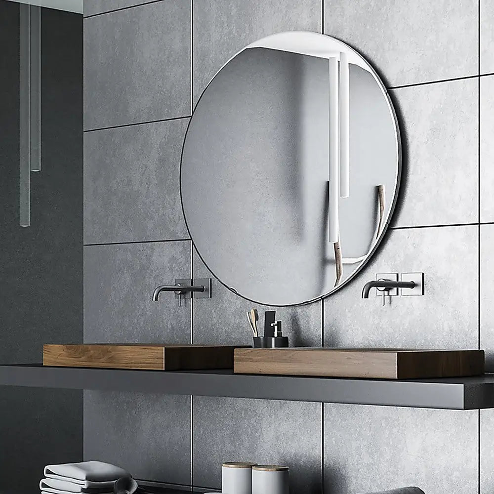 90cm Round Wall Mirror Bathroom Makeup Mirror by Della Francesca - Home & Garden > DIY > Kitchen & Bathroom DIY