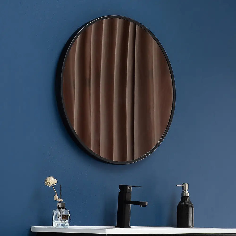 90cm Round Wall Mirror Bathroom Makeup Mirror by Della Francesca - Home & Garden > DIY > Kitchen & Bathroom DIY
