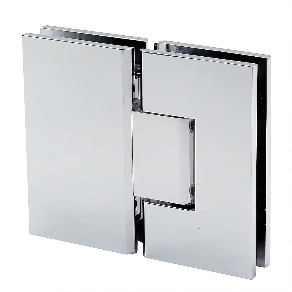 90cm Wall to Wall Frameless Shower Screen with Chrome Brackets and SS Hinges - Furniture > Bathroom > Shower Heads &