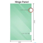 90cm Wall to Wall Frameless Shower Screen with Chrome Channel and SS Hinges - Furniture > Bathroom > Shower Heads &