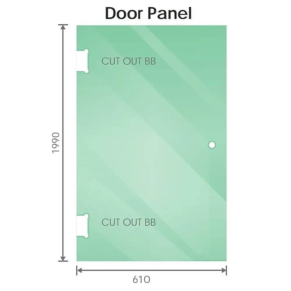 90cm Wall to Wall Frameless Shower Screen with Chrome Channel and SS Hinges - Furniture > Bathroom > Shower Heads &