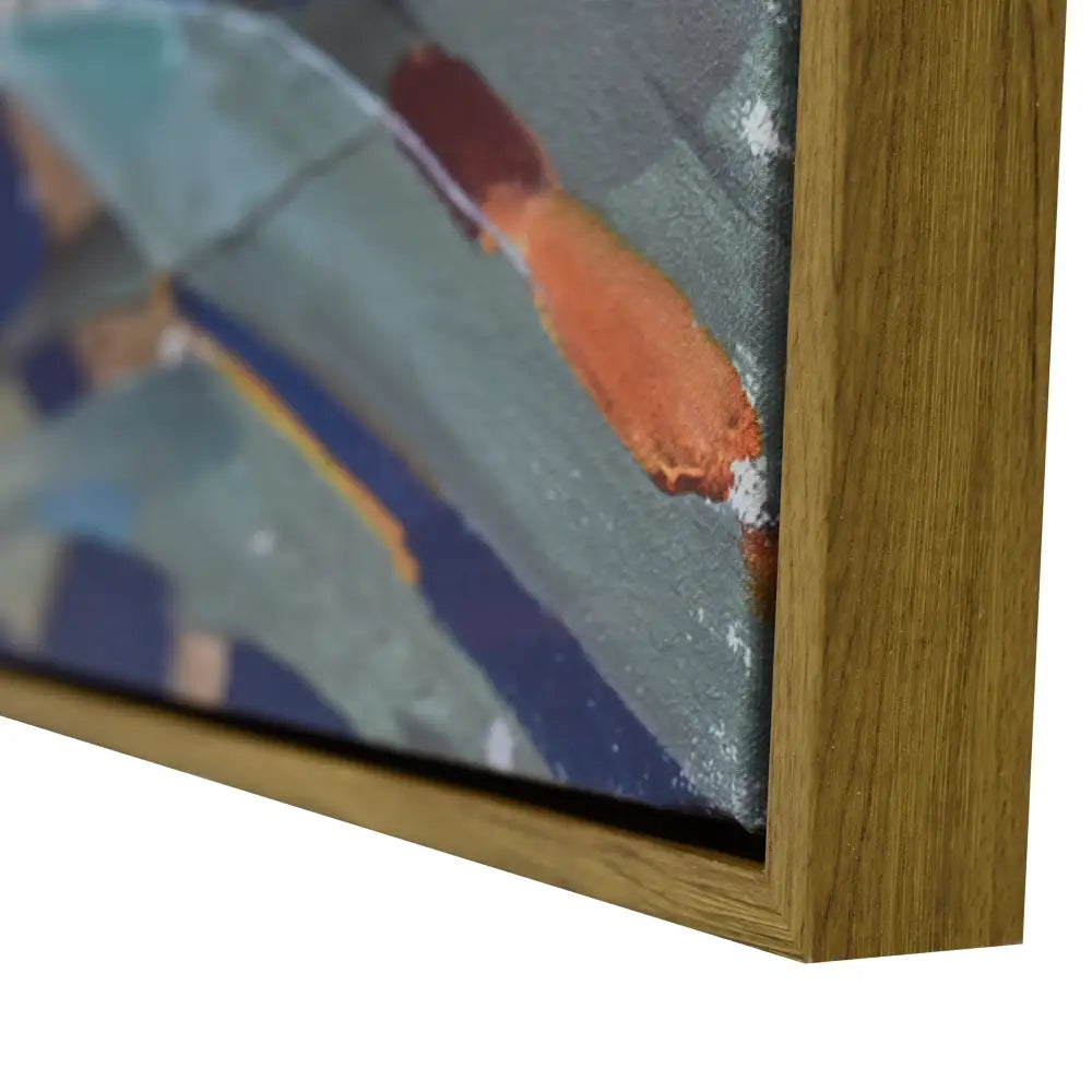 90X120cm Austral Flora Dark Wood Framed Canvas Wall Art - Home & Garden > Wall Art