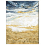 90X120cm Golden Horizon Champagne Framed Canvas Wall Art - Home & Garden > Wall Art