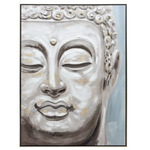 90X120cm Serene Radiance Champagne Framed Canvas Wall Art - Home & Garden > Wall Art