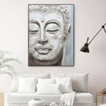 90X120cm Serene Radiance Champagne Framed Canvas Wall Art - Home & Garden > Wall Art