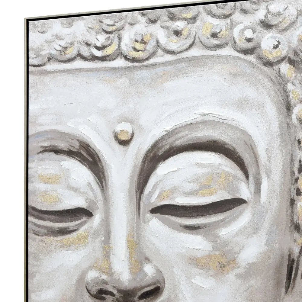 90X120cm Serene Radiance Champagne Framed Canvas Wall Art - Home & Garden > Wall Art