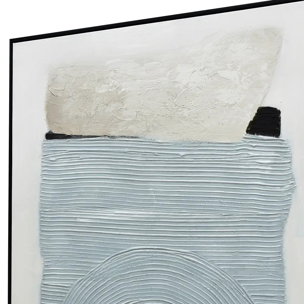 90X120cm Vibes of Vellichor Black Framed Hand Painted Canvas Wall Art - Home & Garden > Wall Art