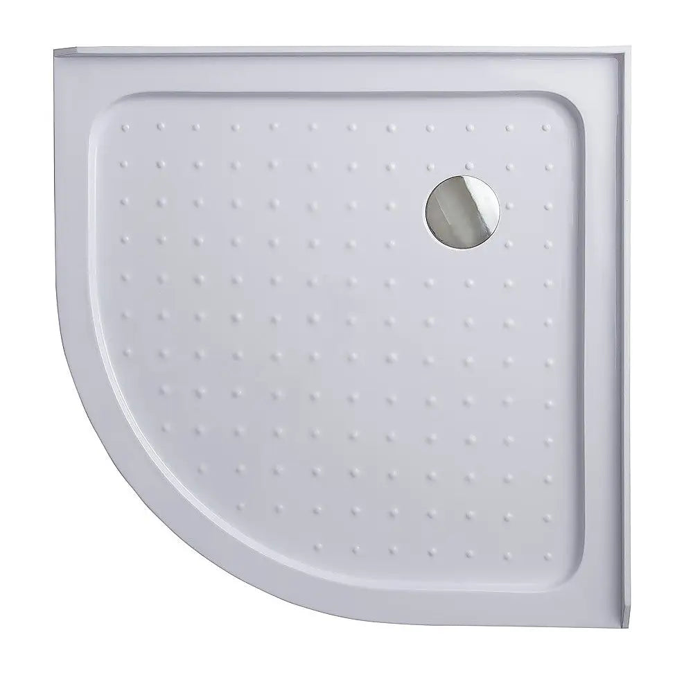 90x90cm Rounded Curved Shower Base in White - Home & Garden > Bathroom Accessories > Shower Accessories