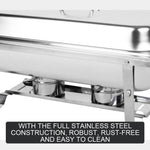 9L Chafing Dish Set Buffet Pan Bain Marie Bow Stainless Steel Food Warmer(1*9L) - Home & Garden > Kitchenware