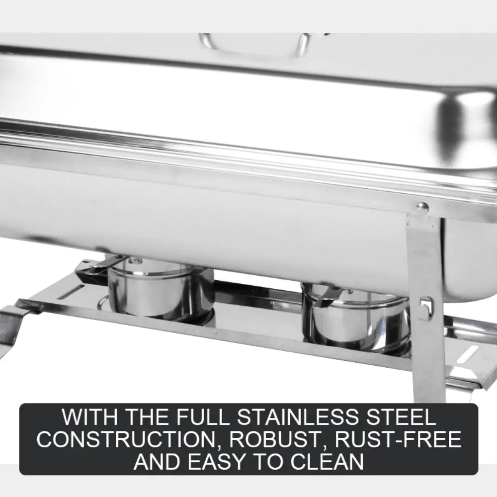 9L Chafing Dish Set Buffet Pan Bain Marie Bow Stainless Steel Food Warmer(1*9L) - Home & Garden > Kitchenware
