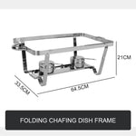 9L Chafing Dish Set Buffet Pan Bain Marie Bow Stainless Steel Food Warmer - Home & Garden > Kitchenware