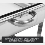 9L Chafing Dish Set Buffet Pan Bain Marie Bow Stainless Steel Food Warmer(1*9L) - Home & Garden > Kitchenware
