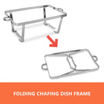 9L Chafing Dish Set Buffet Pan Bain Marie Bow Stainless Steel Food Warmer - Home & Garden > Kitchenware