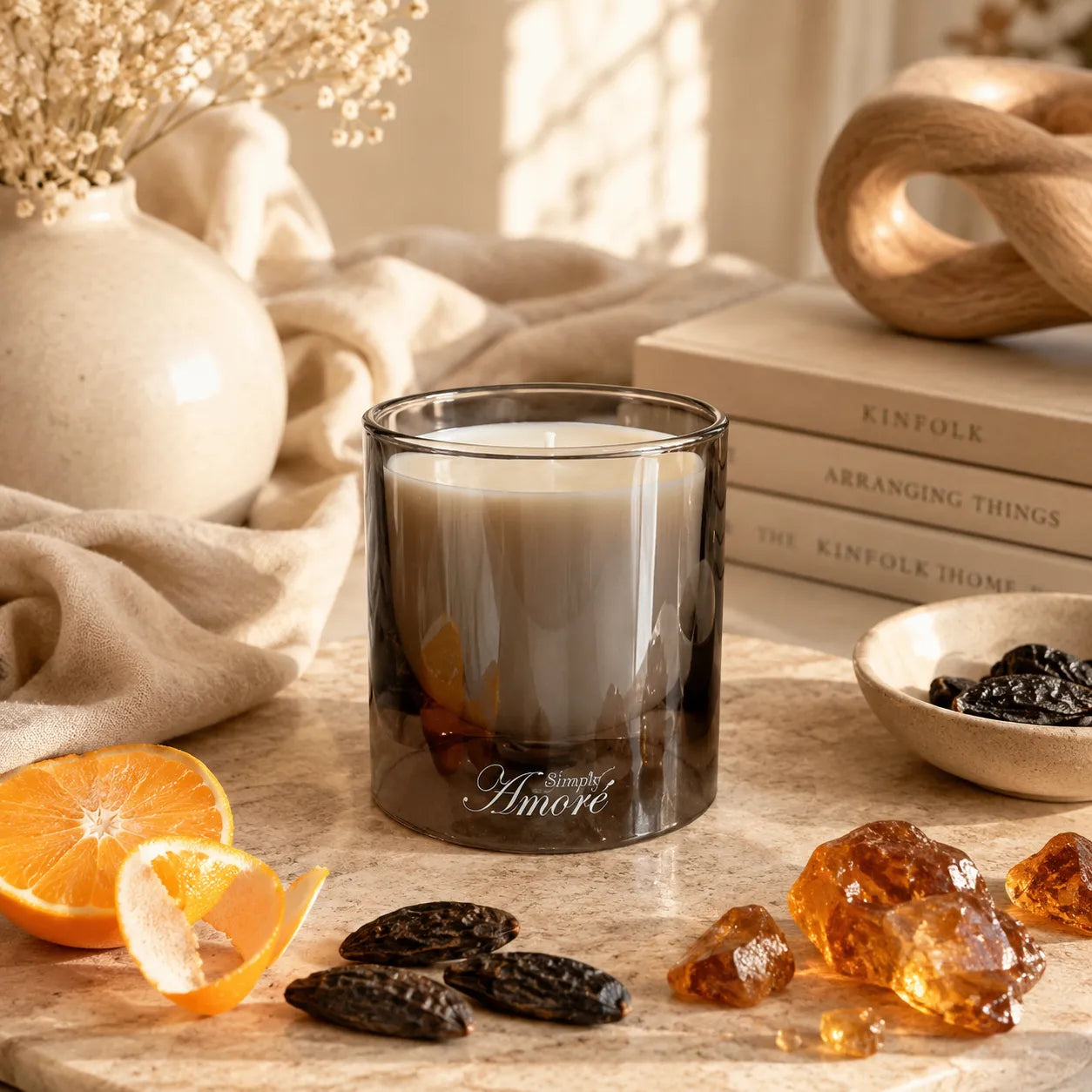 Amber Tonka Coconut Soy Candle 350g